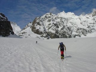 Arrivo al Glacier Noir