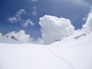 arrivo al colle in un momento di sole