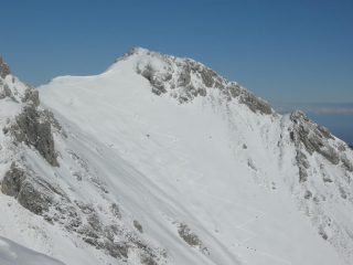 traccia di salita al Baral