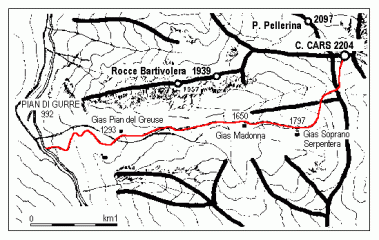mappa itinerario
