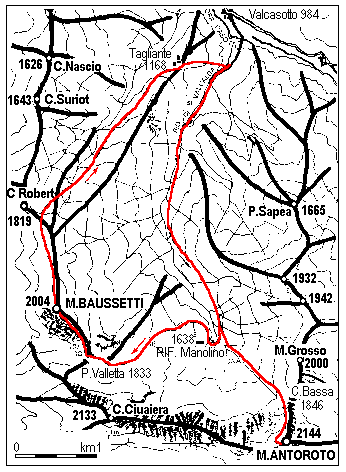 mappa itinerario