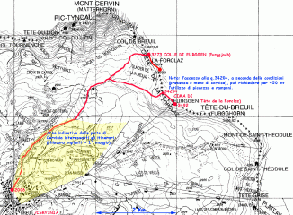 la mappa del percorso