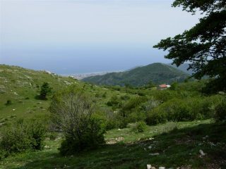 panorama con il rifugetto e il mare