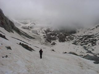 in vista del ghiacciaio