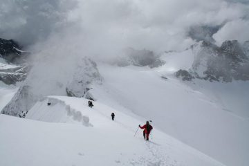 scendendo dalla vetta 