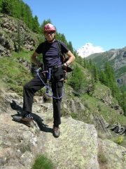 lungo la ferrata: Cervino alle spalle
