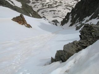 Il canale visto dal colletto