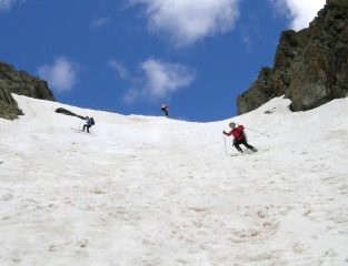 Discesa, partenza dal passo di Vens