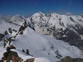 Panorama dalla vetta con Grande Casse e Grande Sassière