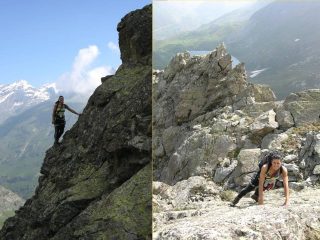 alcuni momenti di arrampicata