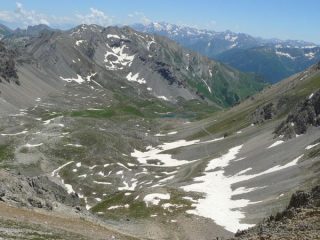 il vallone di salita da sotto la punta