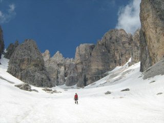 in discesa nella val Strut