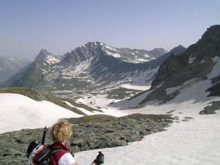 il vallone dei lacs de Fenetre cisto dalla tete de Fenetre