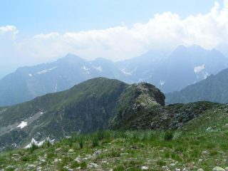 La cresta di discesa vista dal Bourel