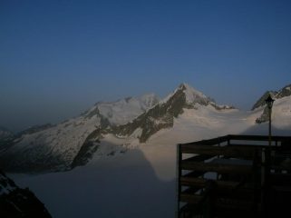 alba dall'Oberaarjochhutte