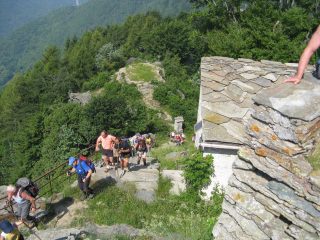 sulle rampe finale della scalinata al Santuario