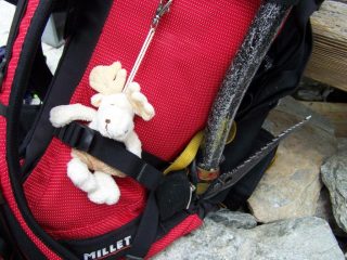 Ricky, al debutto, con la cintura di sicurezza