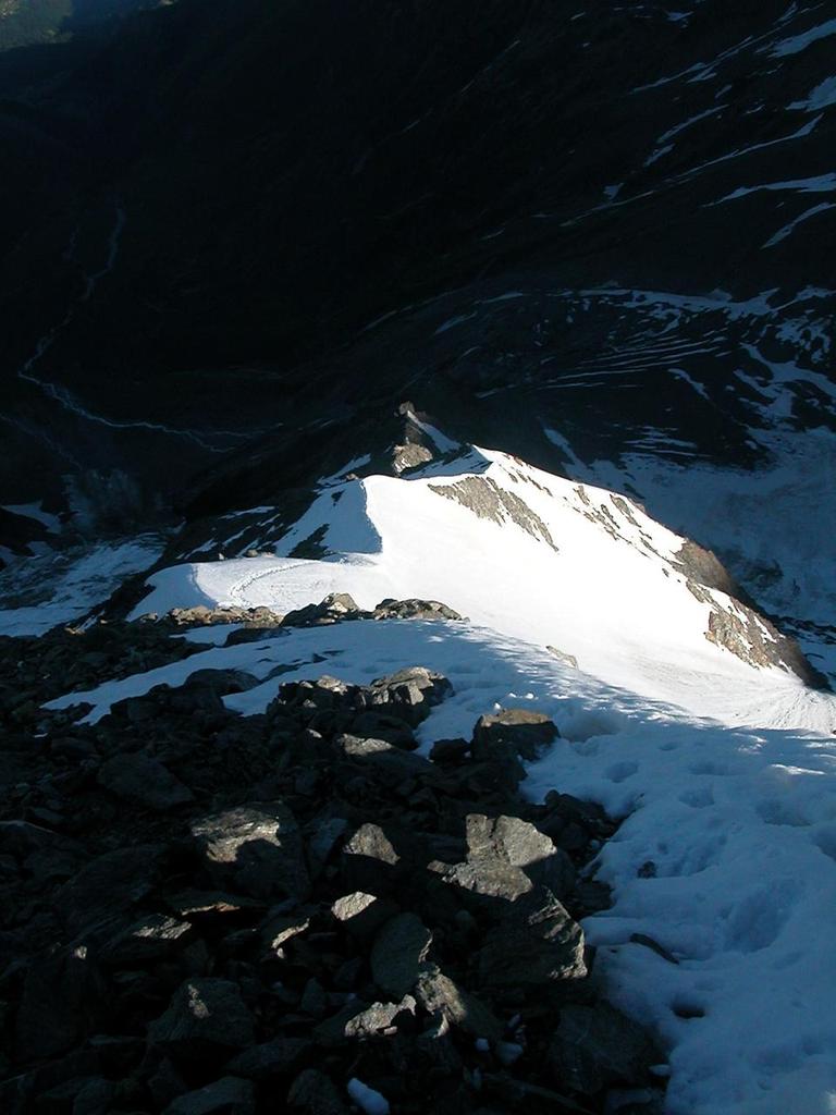 La cresta vista dall'alto
