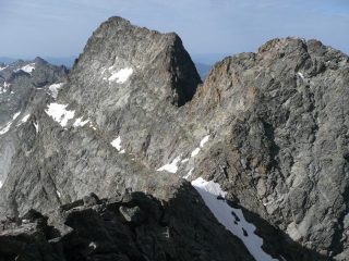 Colletto Coolidge, Gelas di Lourousa e Argentera cima nord dal Monte Stella