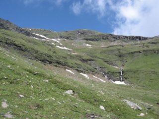 I pendii di salita verso Cima Beccher