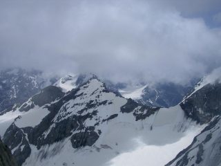 Sulla Punta degli Spiriti guardando la Tuchett