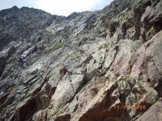 la parte di facile arrampicata