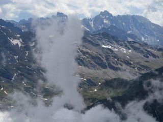 panorami dal Pan di Zucchero : Brec e Aiguille de Chambeyron (12-7-2008)