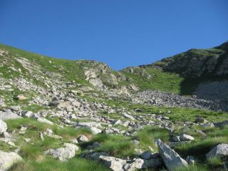 Il pendio verso la Bocchetta di Manda