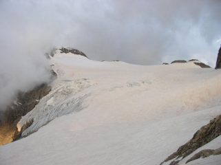 il ghiacciaio finale e la vetta