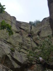 Gian Carlo sulla bella fessura dell'ultimo tiro