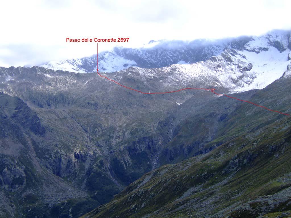 percorso dal ghiacciaio del bottarello