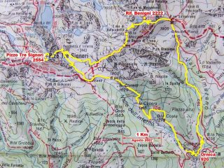 mappa itinerario