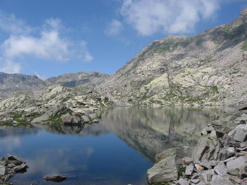 Il Gran Lago e la via di risalita per la discesa a Ceresole