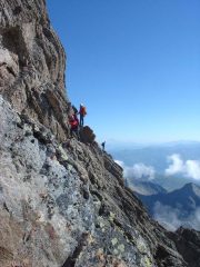 Il passaggio del traverso dopo la terza cengia