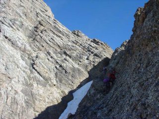 Verso l'intaglio della seconda cengia