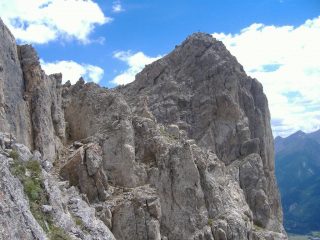 all'uscita della via, in vista della cima