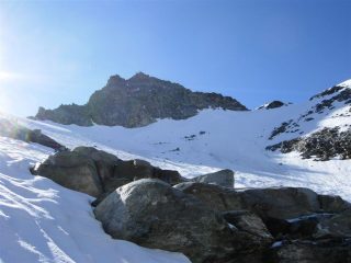 Il ghiacciaio superiore e la cima