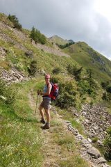 l'itinerario di salita dal basso