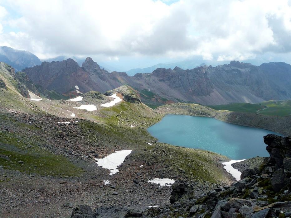 Il lac blanc visto dalla cima