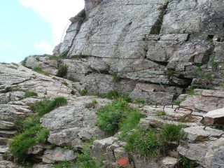 Tratto di ferrata.
