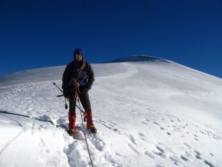 Stelvio al colletto tra le due cime del Pigne d'Arolla