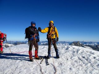 Stelvio e Massimo in vetta al Pigne d'Arolla