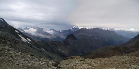 panoramica sul gruppo tsanteleina e sul bianco