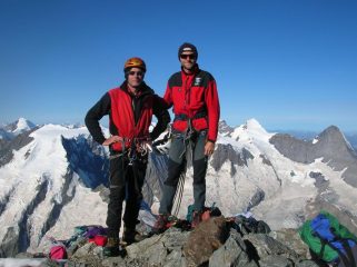 in vetta allo Schreckhorn