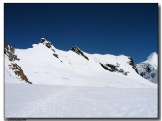 Dal colle del Breithorn il percorso di cresta.