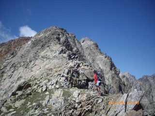 Mattia comincia la cresta est della Rovina