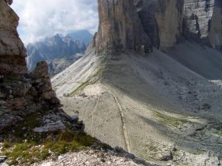 la forcella Lavaredo dall'alto