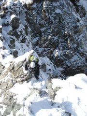 Cresta in salita sopra il colletto