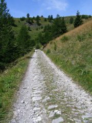 Sassosa ma pedalabile strada per il Passo della Mulattiera