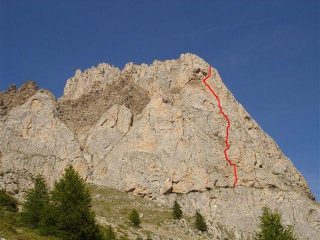 Le chapeau, con il tracciato della via 